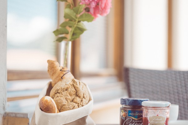 Frühstück auf dem Balkon Ferienwohnung Pfronten